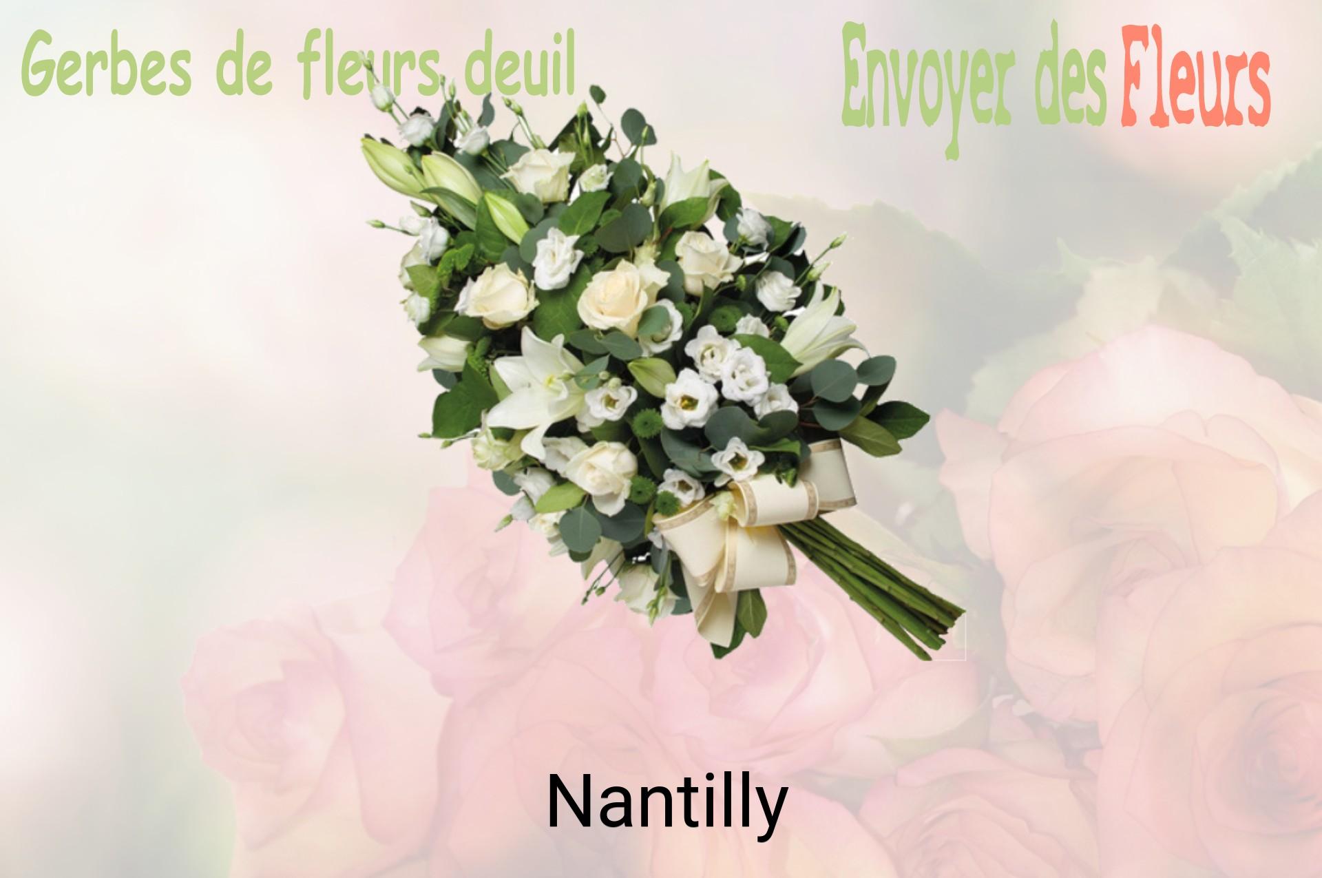 Gerbe de fleurs de deuil livrée à Nantilly